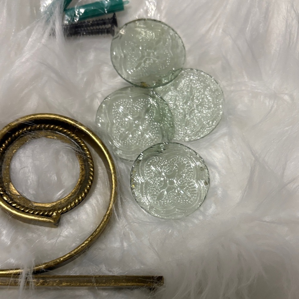 PartyLite Gold and Glass Swirl Wall Hook - Picture 3 of 4